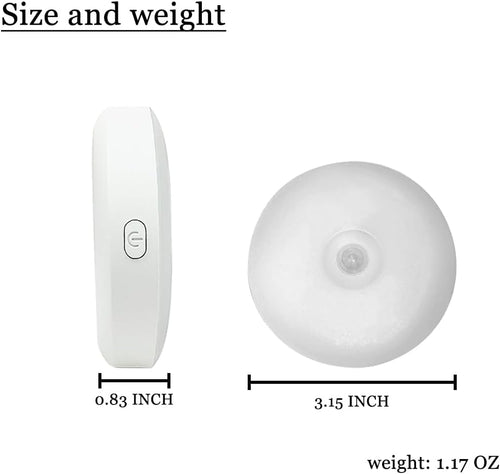 2 Pack Motion Sensor Light Indoor,Nightlights with Light Sensors Automatic/Constant Modes,White Warm & Neutral Light Three Colors Magnetic