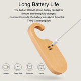 Load image into Gallery viewer, Wooden Message Motion Sensor Night Light with Memo Stickers, Doorknob Board LED Lamp, Rechargeable Doorhandle Hook Design for Bedroom, Bathroom, 2Pack