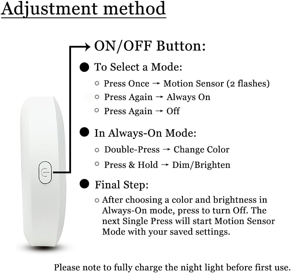 2 Pack Motion Sensor Light Indoor,Nightlights with Light Sensors Automatic/Constant Modes,White Warm & Neutral Light Three Colors Magnetic