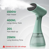Load image into Gallery viewer, Clothes steamer handheld with Ultra Large 400ml Water Tank, 1500W High Power, 20S Fast Heat-up,Wrinkle Remover,Portable